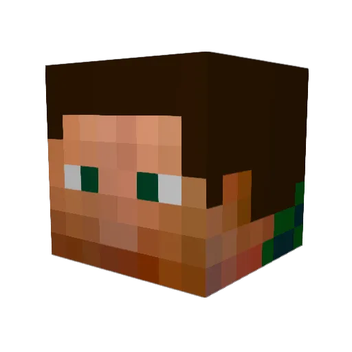 CellularPotato Minecraft avatar head, 3D render