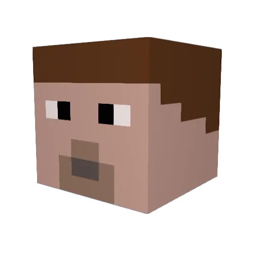 Cellusnow Minecraft avatar head, 3D render