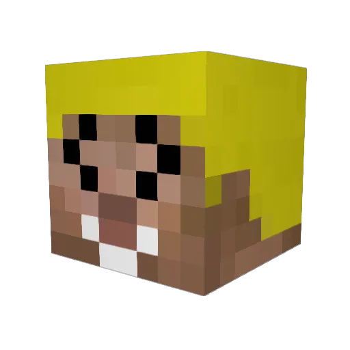 Celophant Minecraft avatar head, 3D render