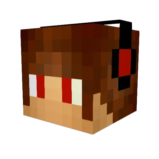 CelosoX Minecraft avatar head, 3D render