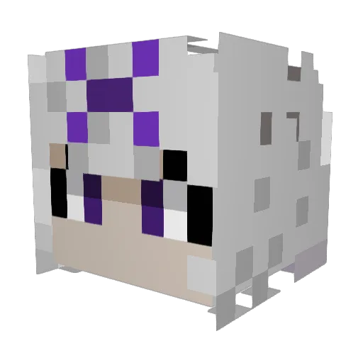 Celsais Minecraft avatar head, 3D render