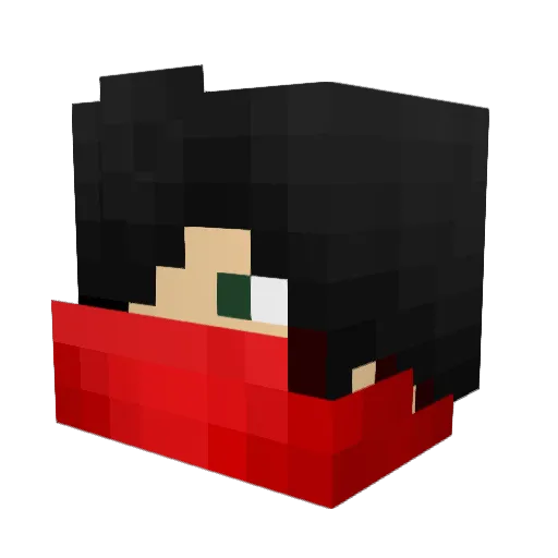 Celsina Minecraft avatar head, 3D render