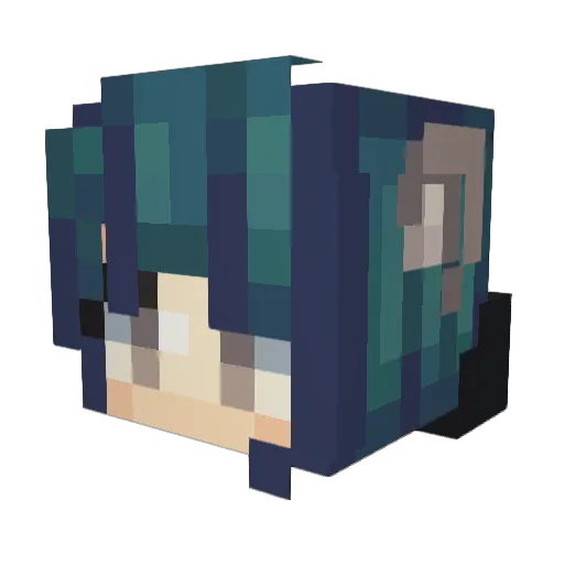 Celsuru Minecraft avatar head, 3D render