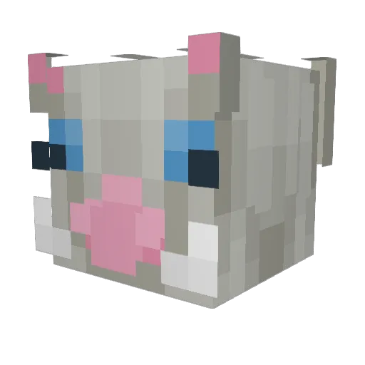 Celuden Minecraft avatar head, 3D render