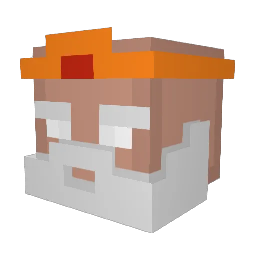 Celulith Minecraft avatar head, 3D render