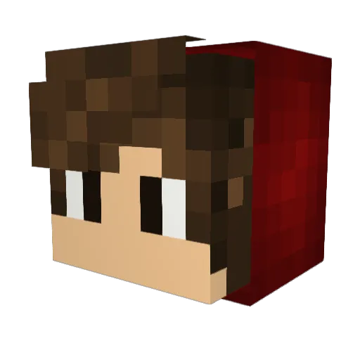 CemCookedYT Minecraft avatar head, 3D render