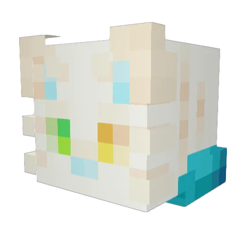 Cemerry Minecraft avatar head, 3D render