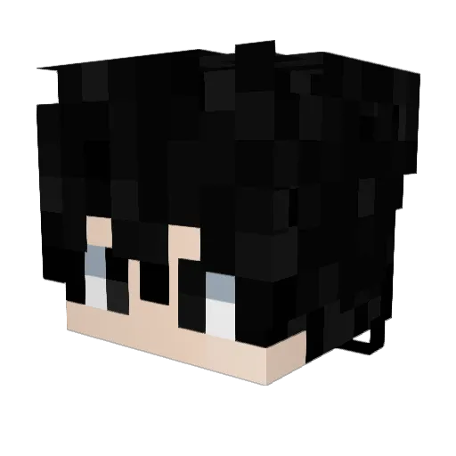 Cemical Minecraft avatar head, 3D render