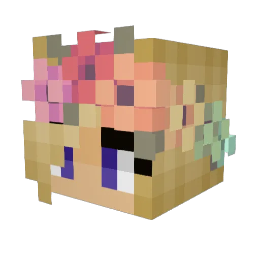 Cemmi Minecraft avatar head, 3D render