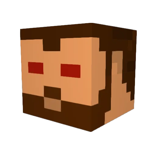 Cemrow Minecraft avatar head, 3D render