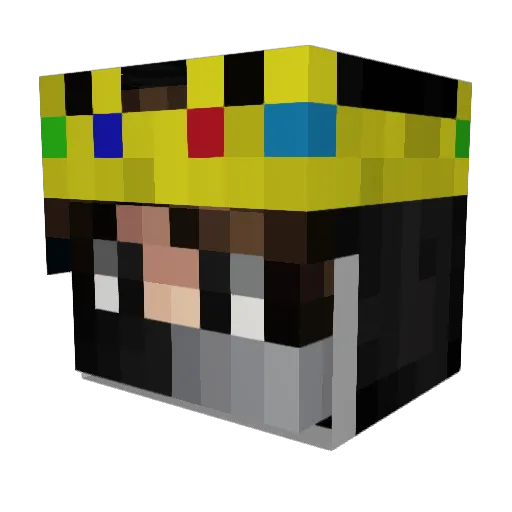 Cenay Minecraft avatar head, 3D render
