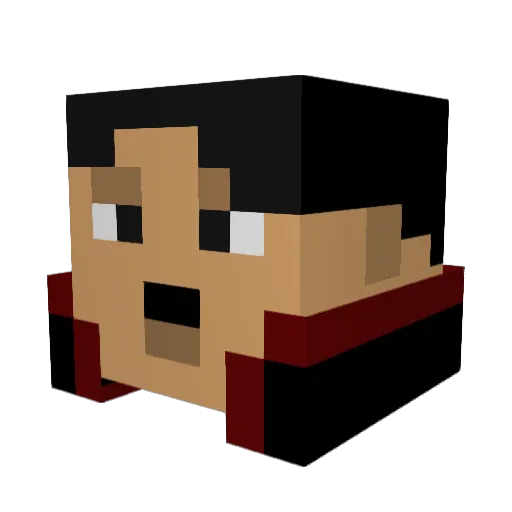 CenciPedro Minecraft avatar head, 3D render