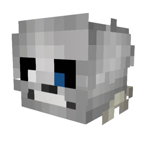 CencisKhan Minecraft avatar head, 3D render