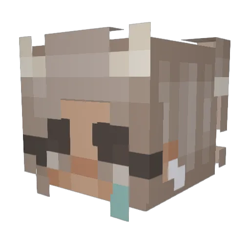 Cendella Minecraft avatar head, 3D render