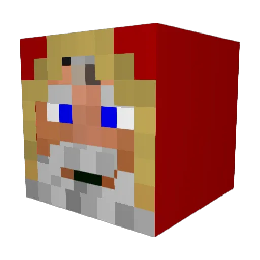 Cendir Minecraft avatar head, 3D render