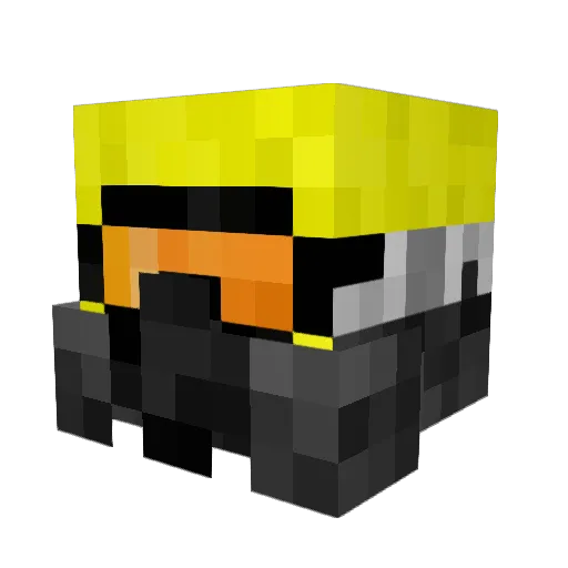 Cendro Minecraft avatar head, 3D render
