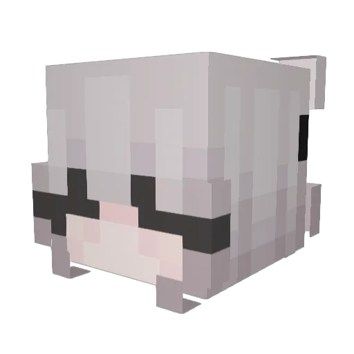 Cenicienta Minecraft avatar head, 3D render