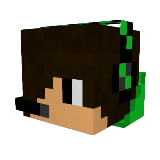 Cenify Minecraft avatar head, 3D render