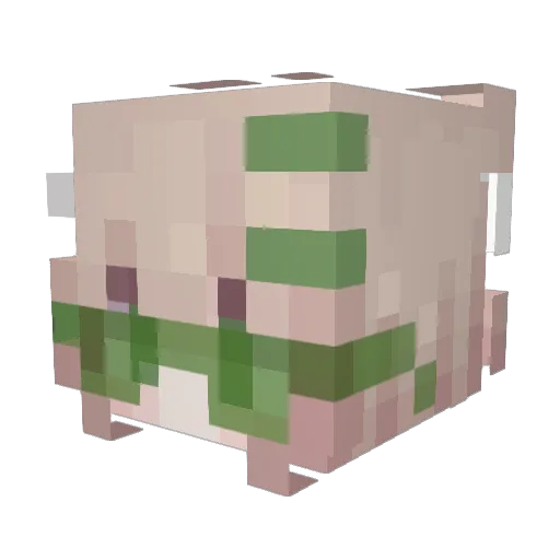 Cenil Minecraft avatar head, 3D render