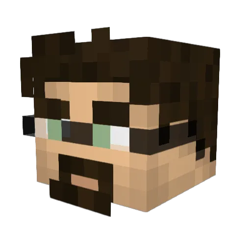 Cenmath Minecraft avatar head, 3D render