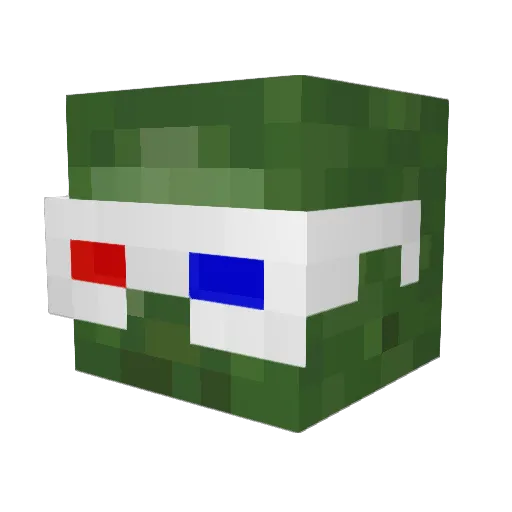 Cenna Minecraft avatar head, 3D render