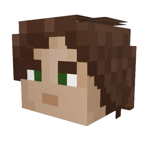 Cenotariat Minecraft avatar head, 3D render