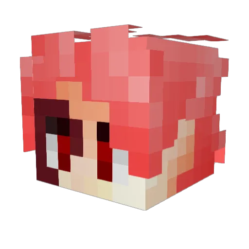 Censations Minecraft avatar head, 3D render