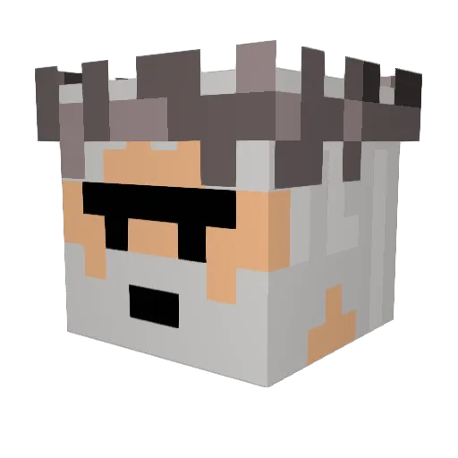 CensoredAlt36 Minecraft avatar head, 3D render