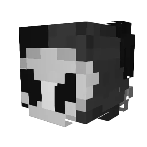 Censoring Minecraft avatar head, 3D render