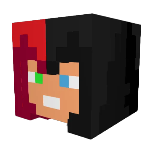 Centaia Minecraft avatar head, 3D render