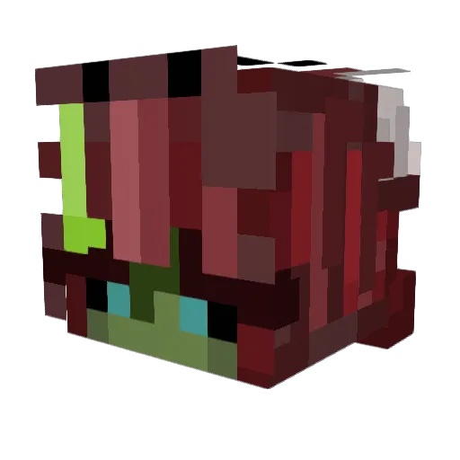 CentipedeFan Minecraft avatar head, 3D render