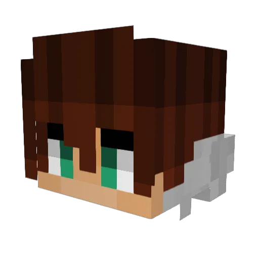 Centr1es Minecraft avatar head, 3D render