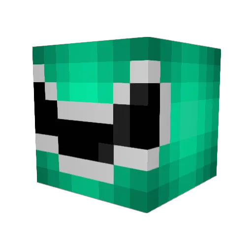 CentraLXHoGaN Minecraft avatar head, 3D render