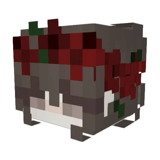 Centrifugado Minecraft avatar head, 3D render