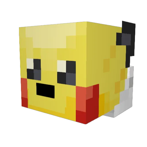 Centrimonium Minecraft avatar head, 3D render