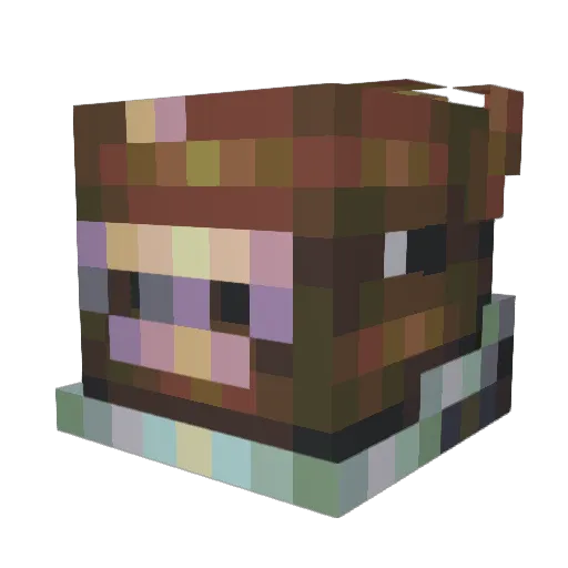 Centripal Minecraft avatar head, 3D render
