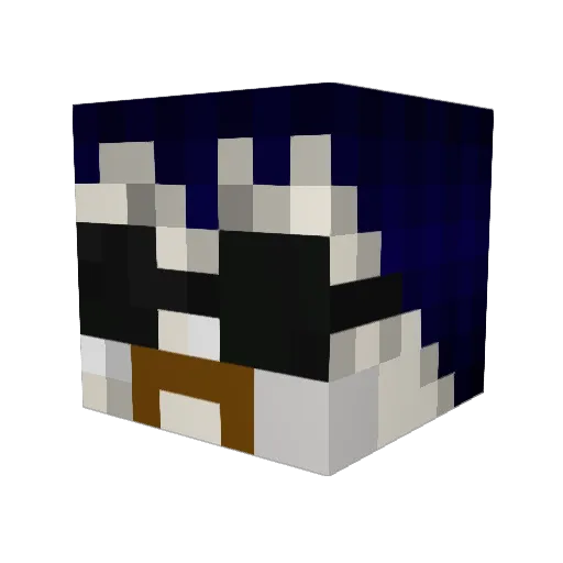 Centrode Minecraft avatar head, 3D render