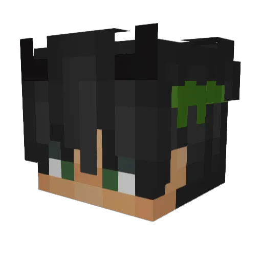 Centuric Minecraft avatar head, 3D render