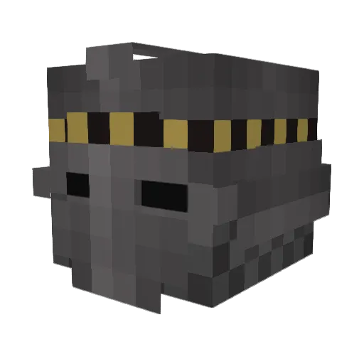 Centurion_noir Minecraft avatar head, 3D render