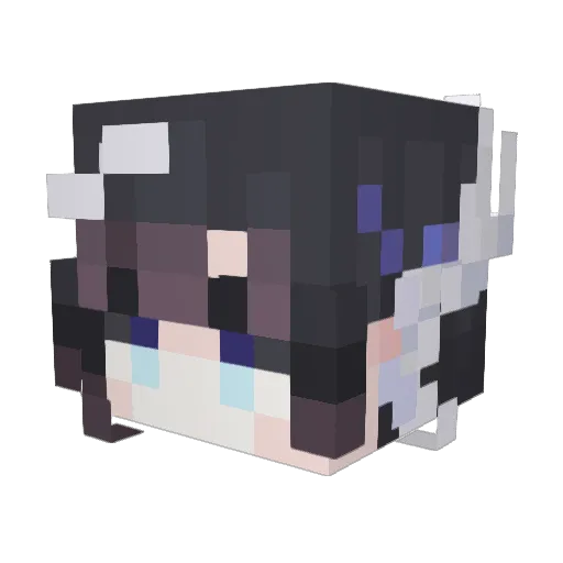 Century_100 Minecraft avatar head, 3D render