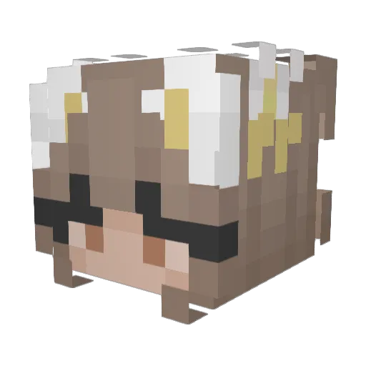 Centzy Minecraft avatar head, 3D render