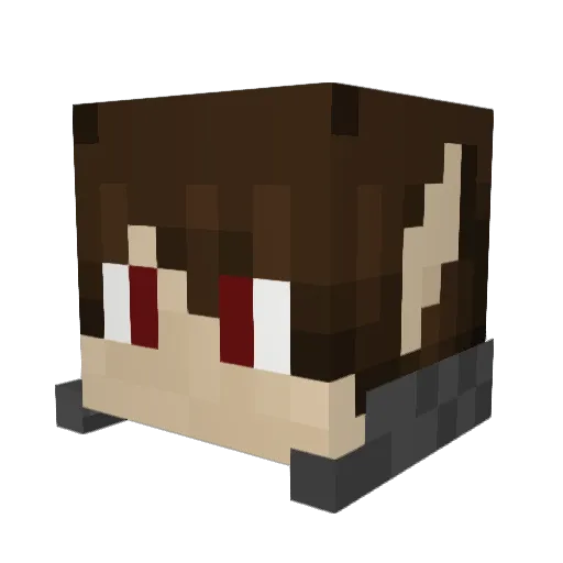 Cenun Minecraft avatar head, 3D render