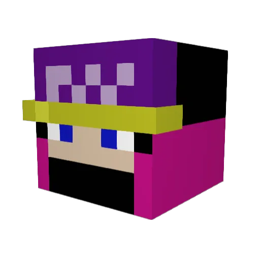 CenyD Minecraft avatar head, 3D render