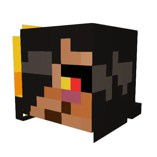 Ceo0li Minecraft avatar head, 3D render