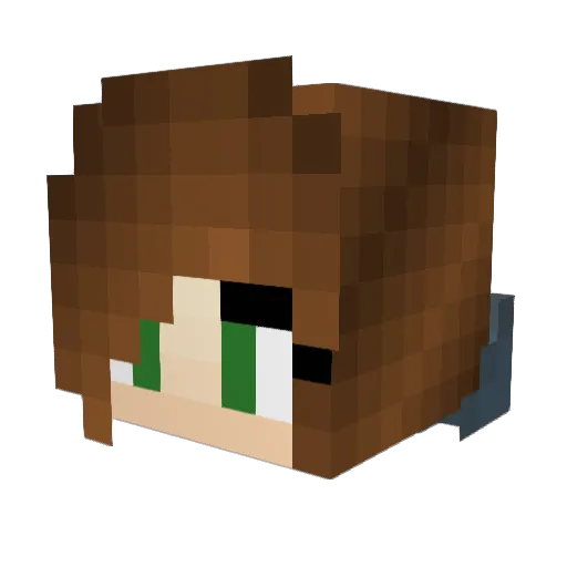 Ceolwyn Minecraft avatar head, 3D render