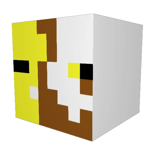 Cep1000 Minecraft avatar head, 3D render