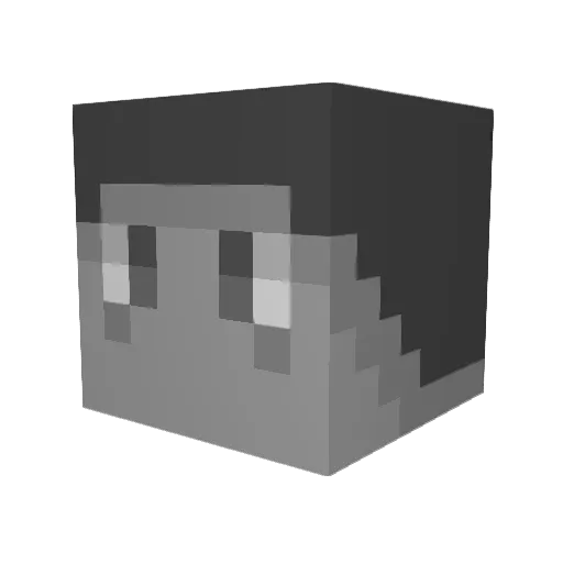 Cephola Minecraft avatar head, 3D render