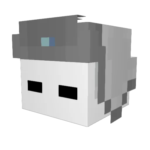 CerManGold Minecraft avatar head, 3D render