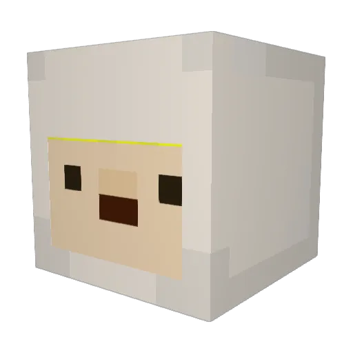 CerVerus_55 Minecraft avatar head, 3D render
