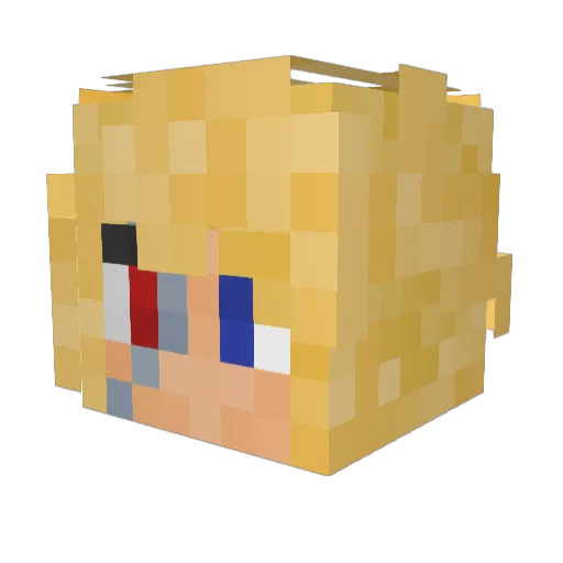 Ceradoxxia Minecraft avatar head, 3D render